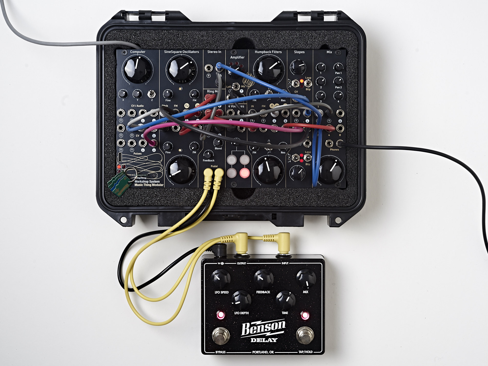Music Thing Workshop System with a guitar pedal