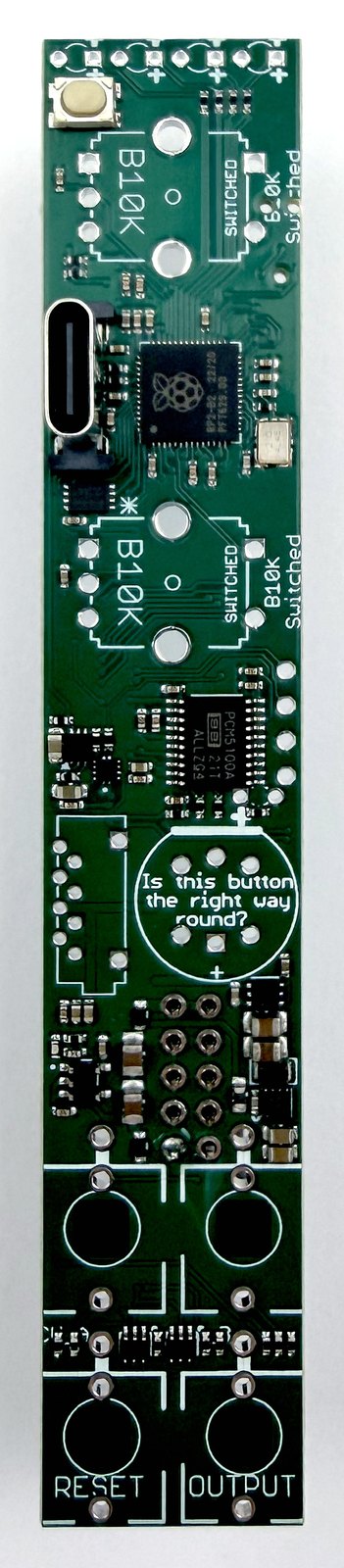 Radio Music PCB with rear header placed
