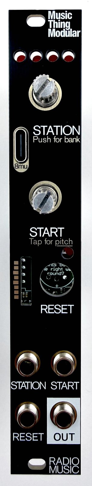 Radio Music panel fitted over the loose controls