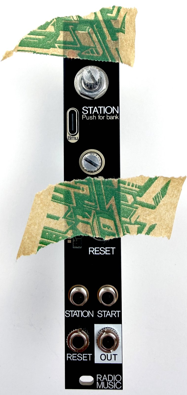 Radio Music LEDs taped in place from the front panel