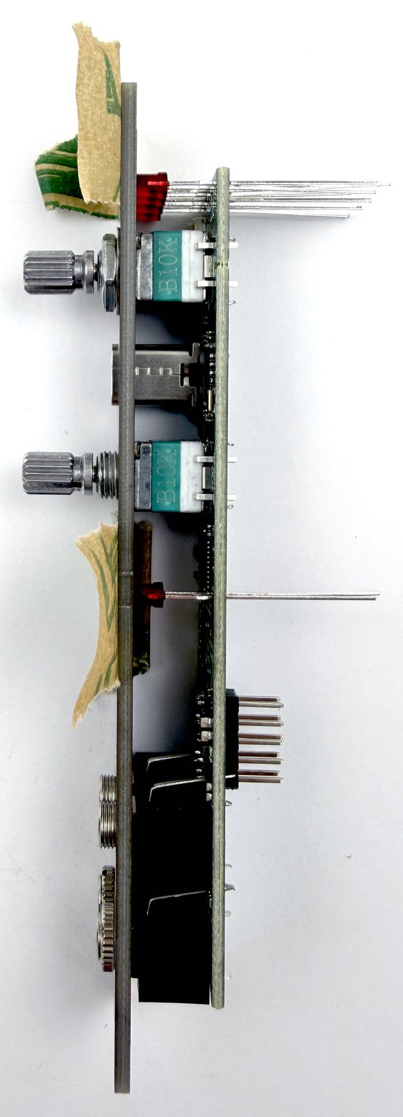 Side view checking Radio Music panel and PCB alignment